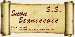 Sava Stanićević vizit kartica